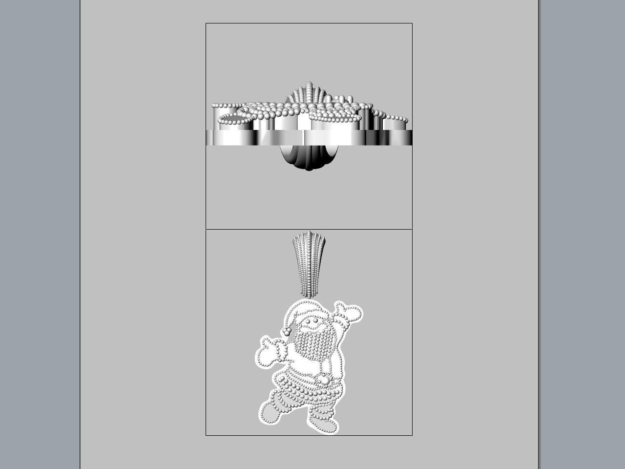 Santa Claus pendant stl files verified 3D print model_15