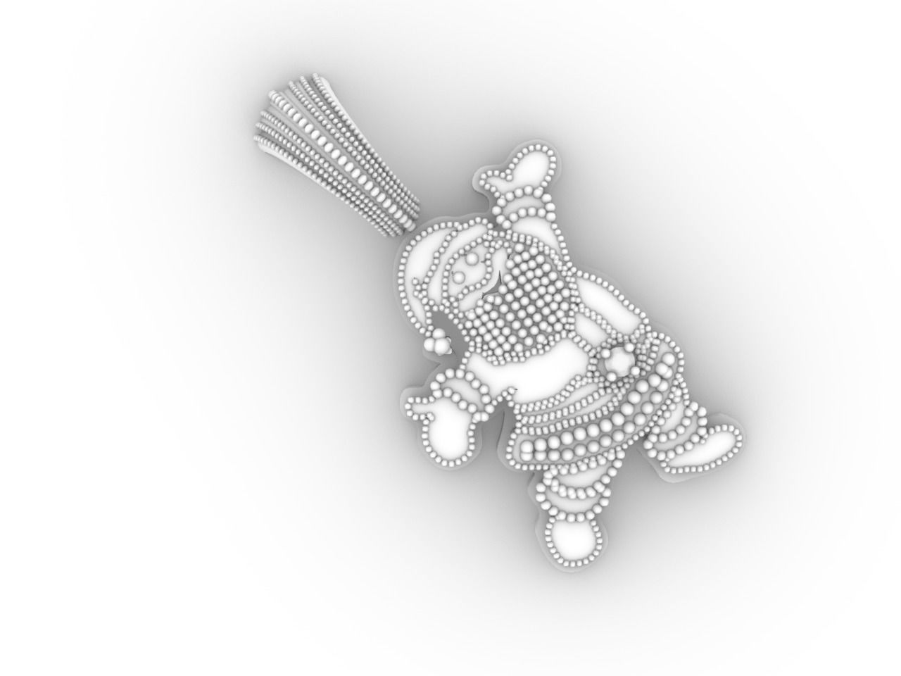 Santa Claus pendant stl files verified 3D print model_20