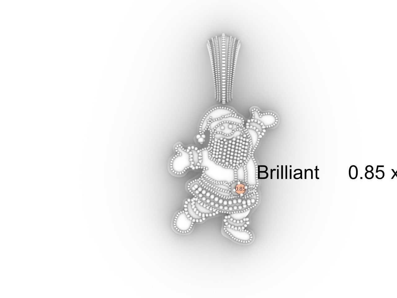 Santa Claus pendant stl files verified 3D print model_12