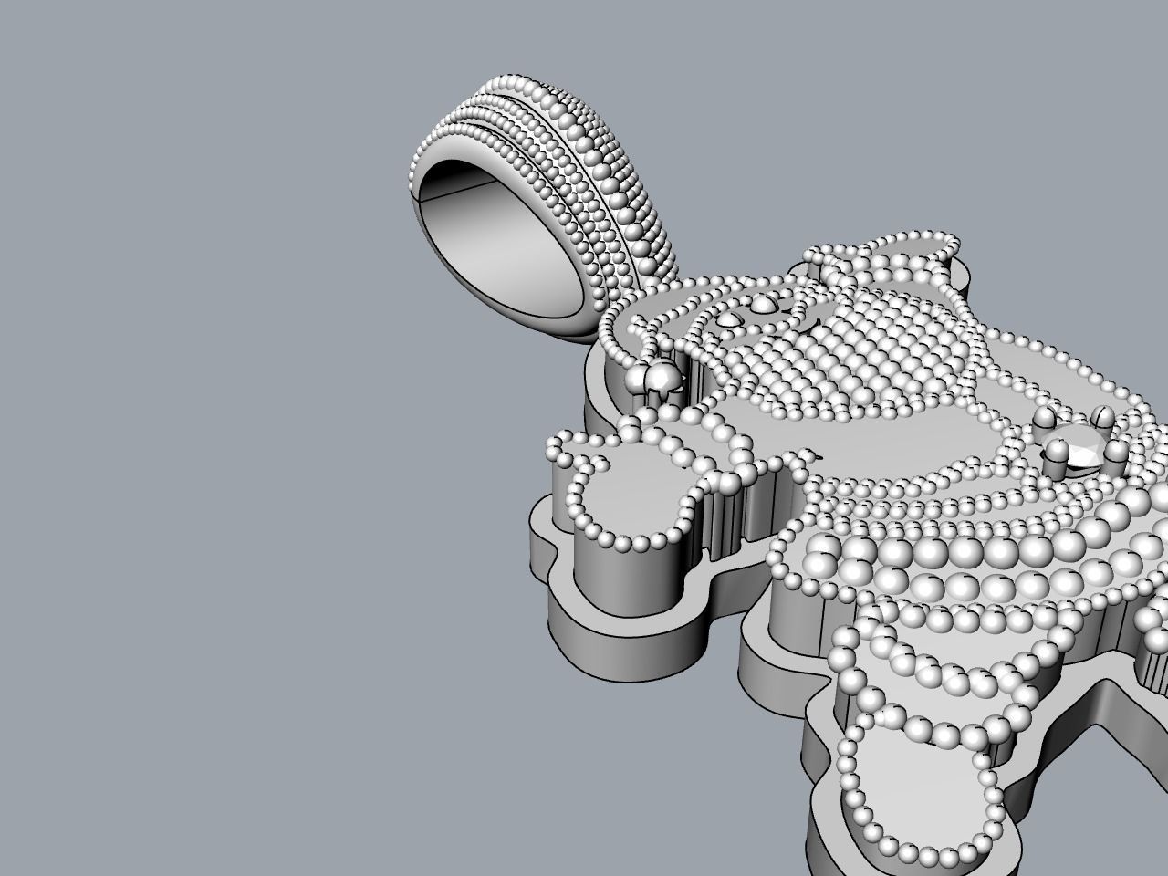 Santa Claus pendant stl files verified 3D print model_11