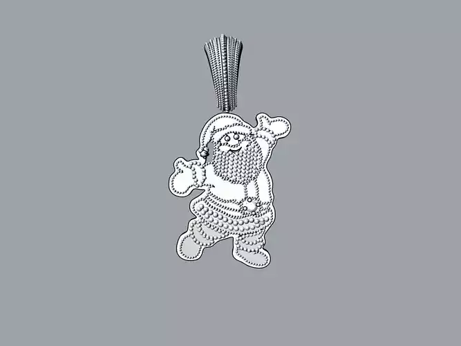 Santa Claus pendant stl files verified 3D print model Santa Claus pendant stl files verified 3D print model