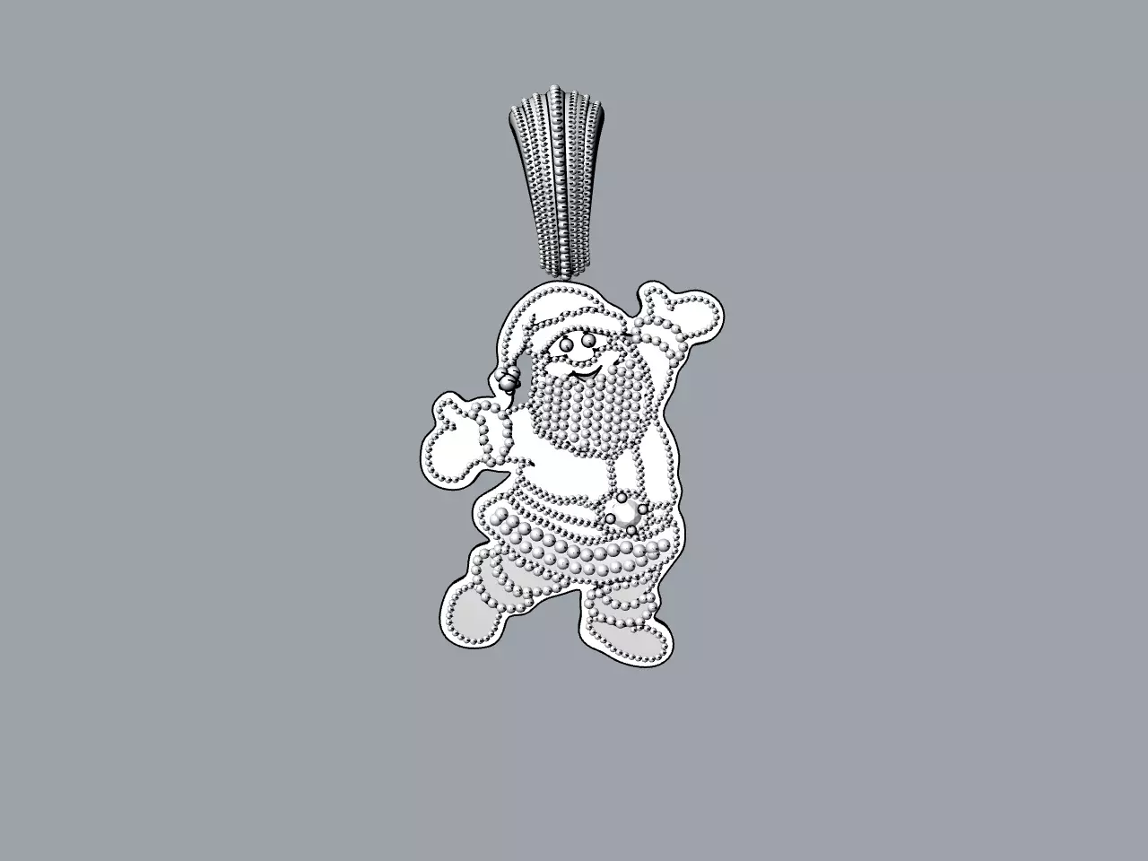 Santa Claus pendant stl files verified 3D print model_0