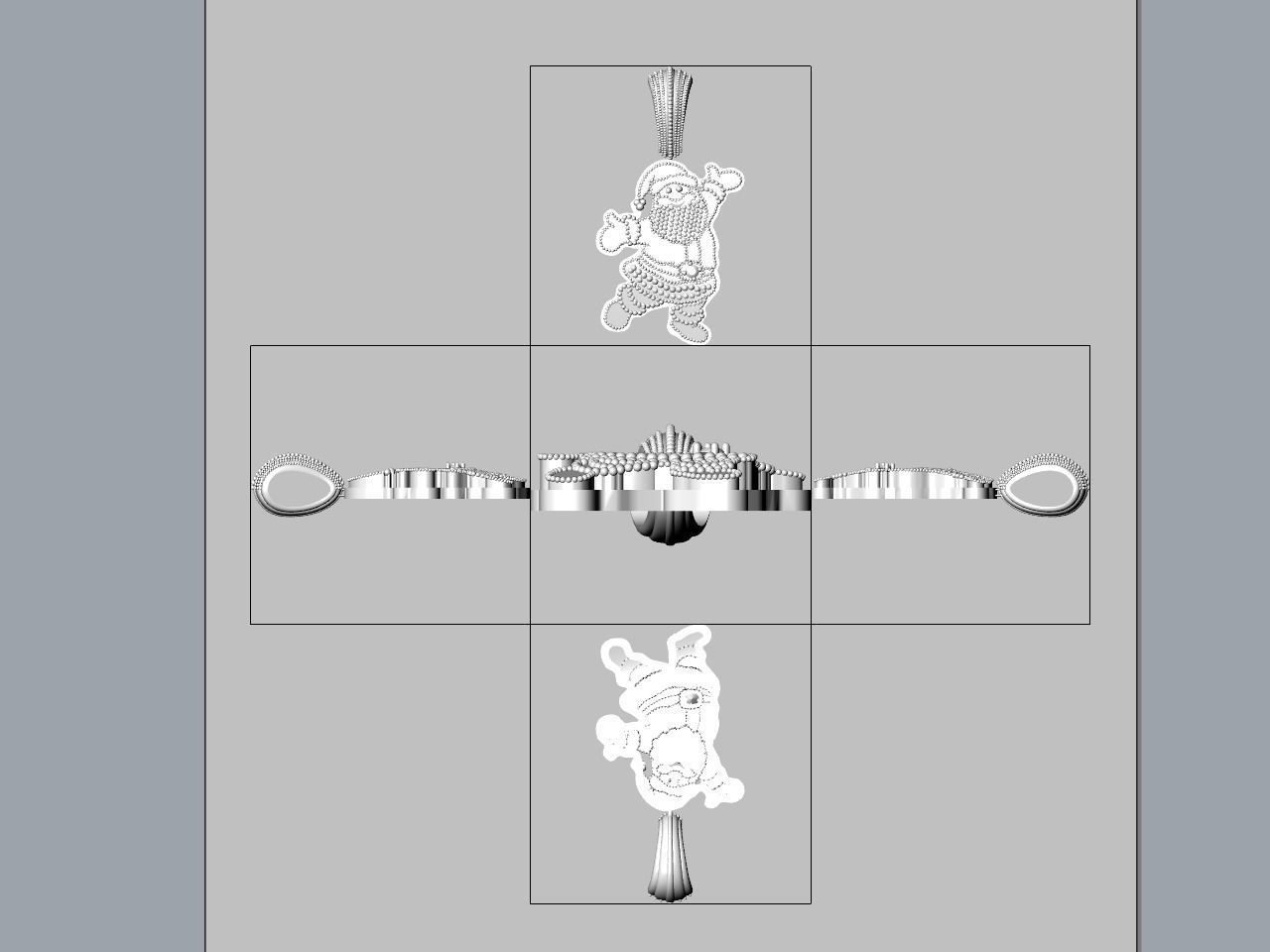 Santa Claus pendant stl files verified 3D print model_18