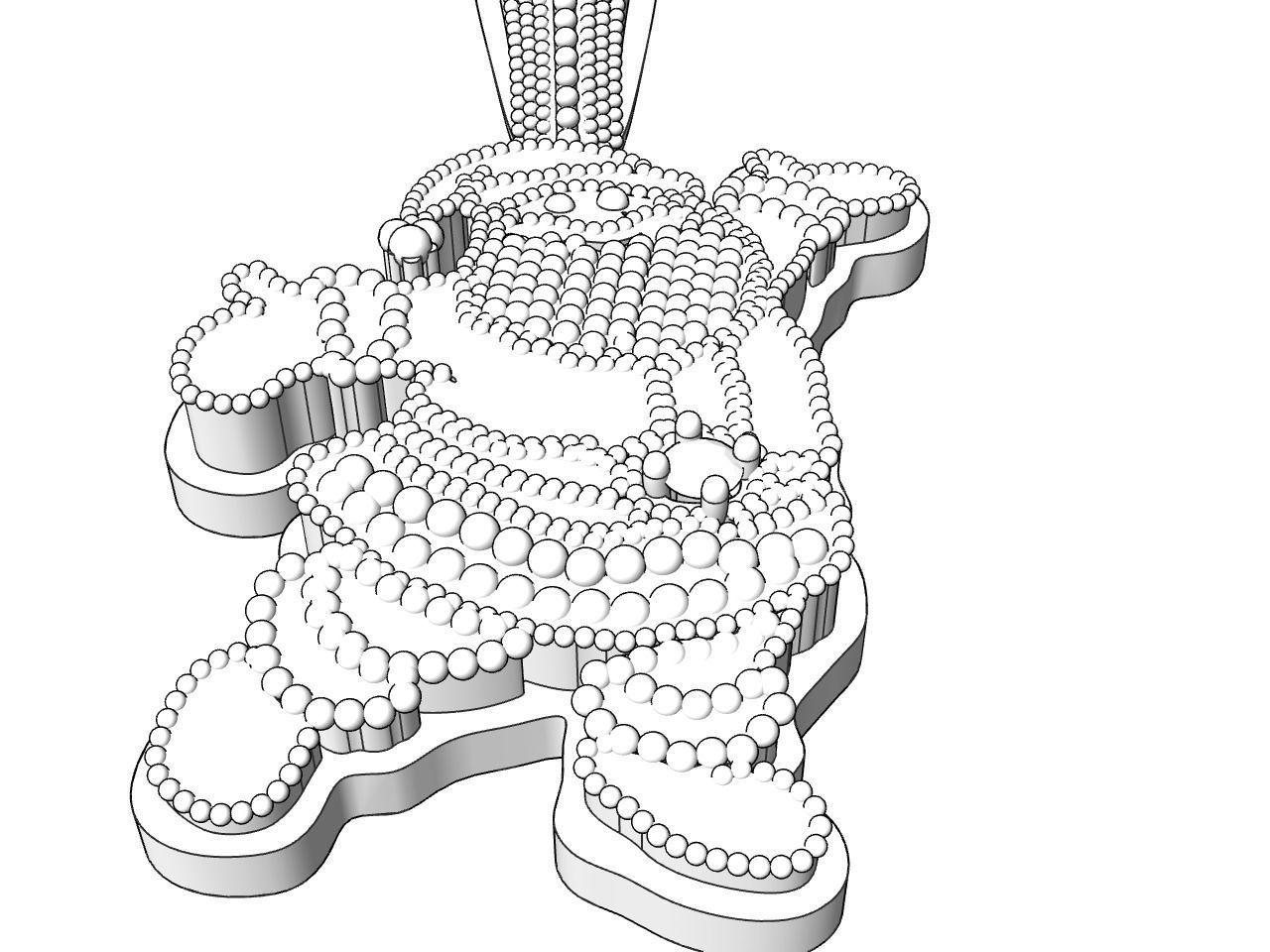 Santa Claus pendant stl files verified 3D print model_8