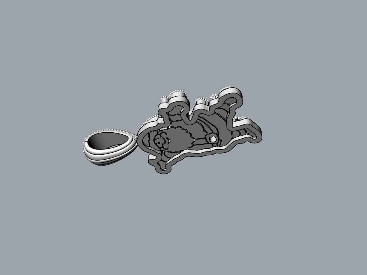 Santa Claus pendant stl files verified 3D print model_9