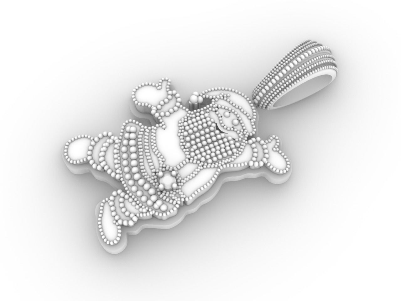 Santa Claus pendant stl files verified 3D print model_23