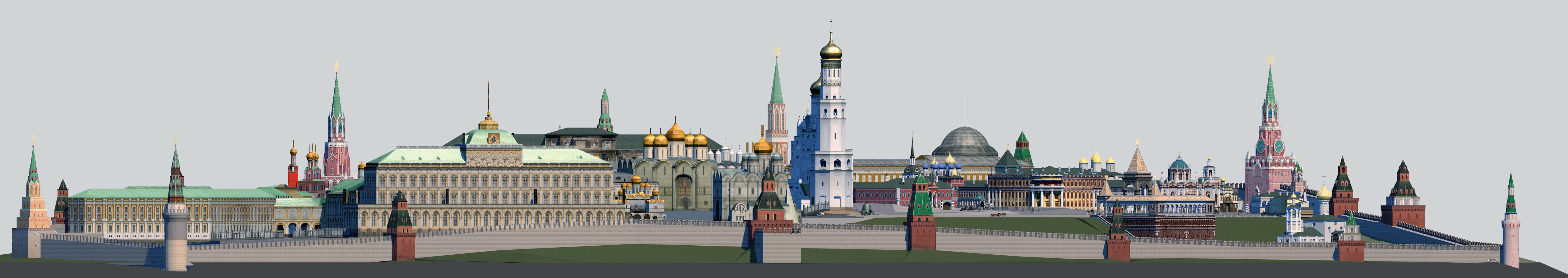 Kremlin 1916 Low-poly 3D model_10