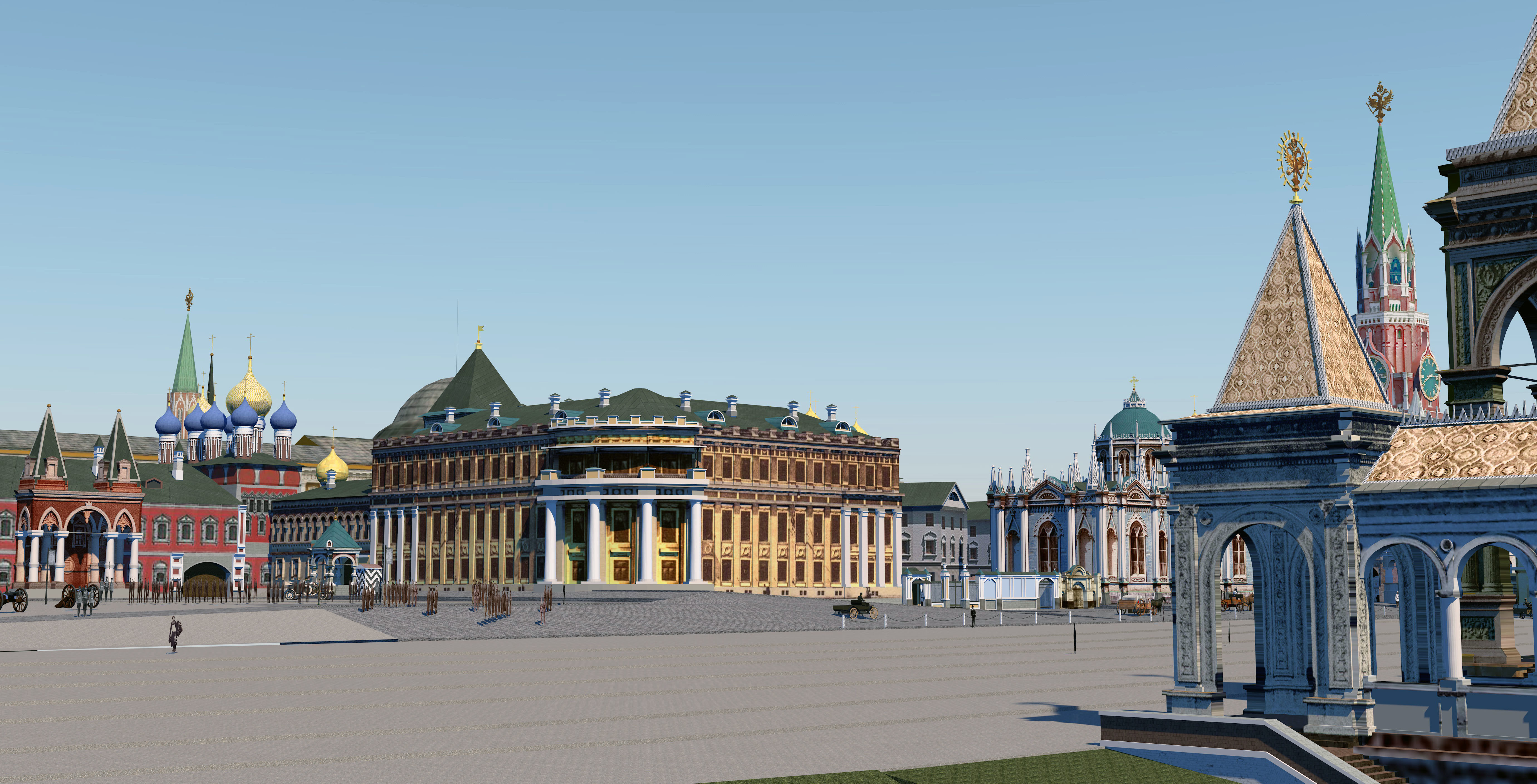 Kremlin 1916 Low-poly 3D model_28