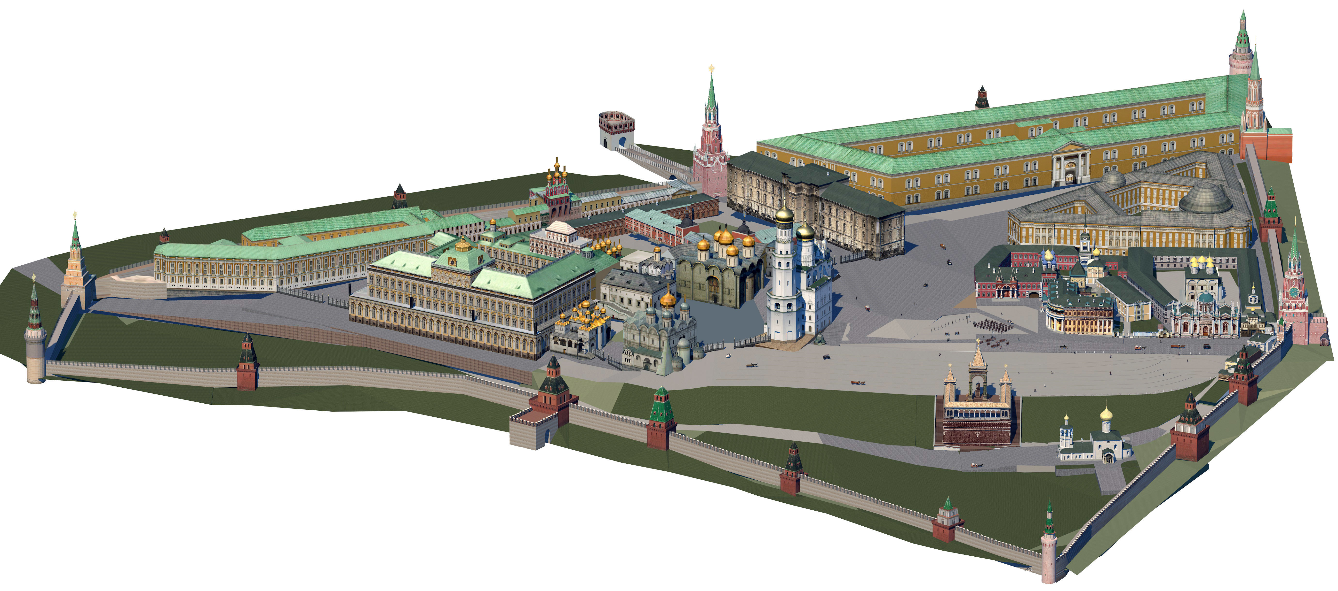 Kremlin 1916 Low-poly 3D model_2