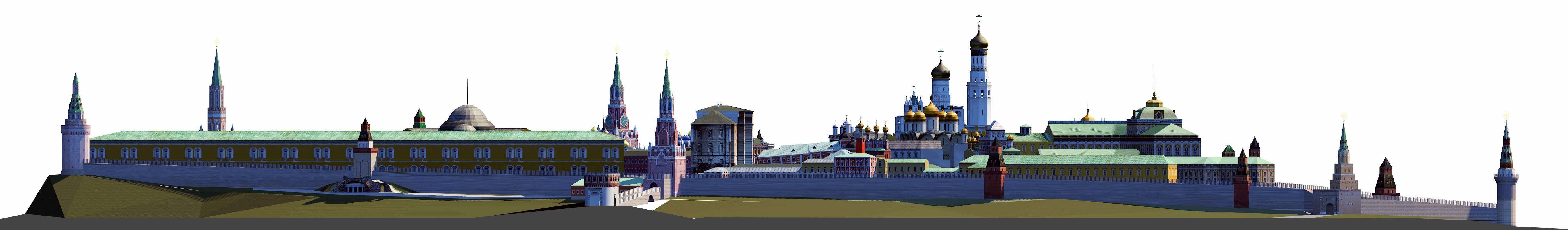 Kremlin 1916 Low-poly 3D model_8