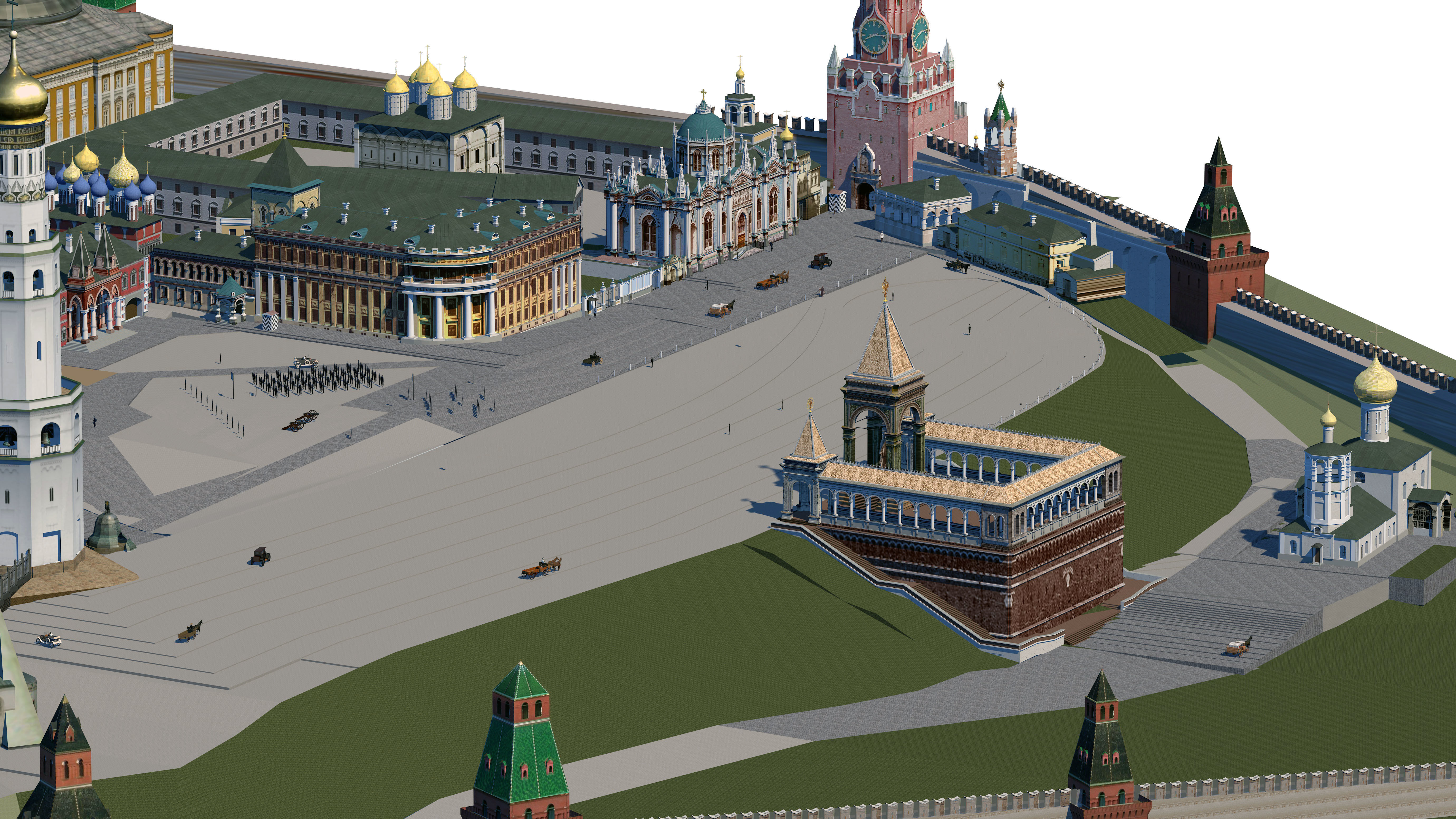 Kremlin 1916 Low-poly 3D model_7