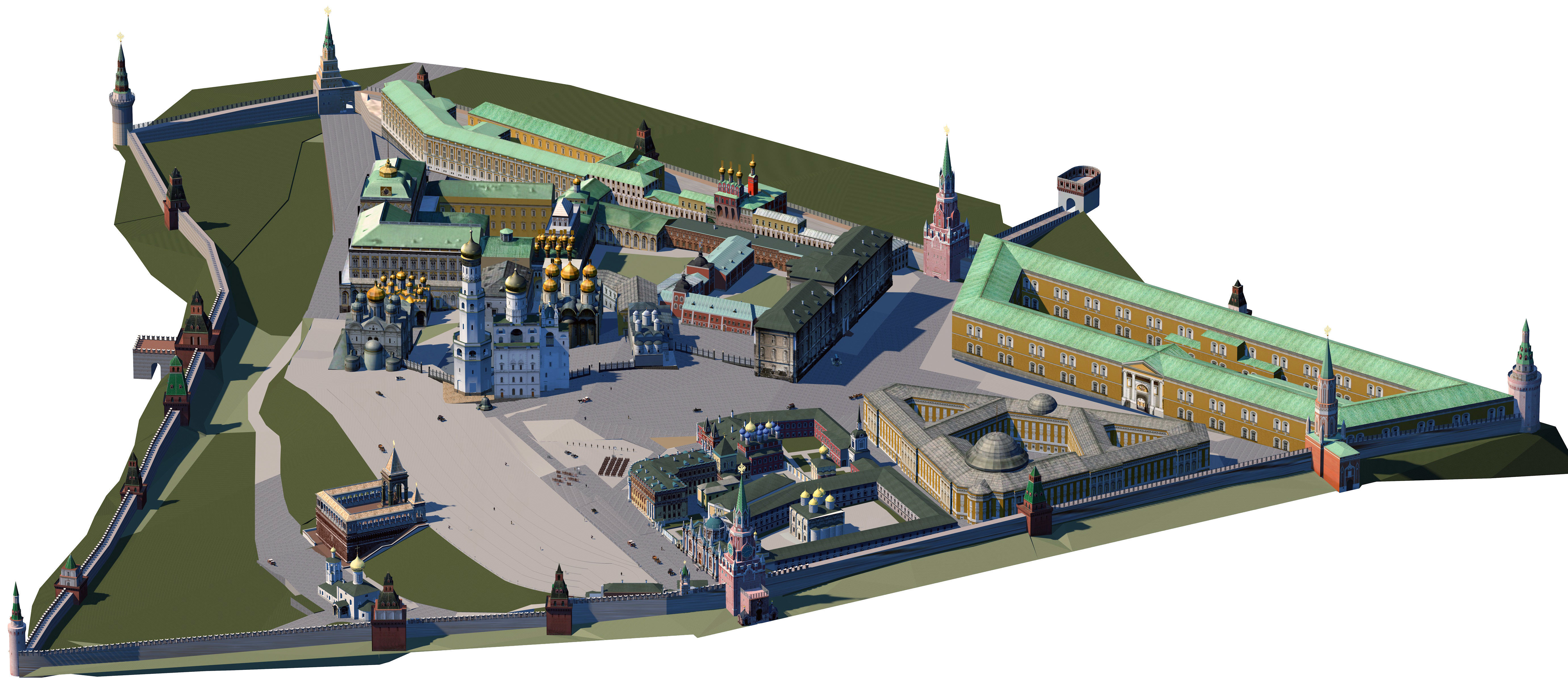 Kremlin 1916 Low-poly 3D model_4