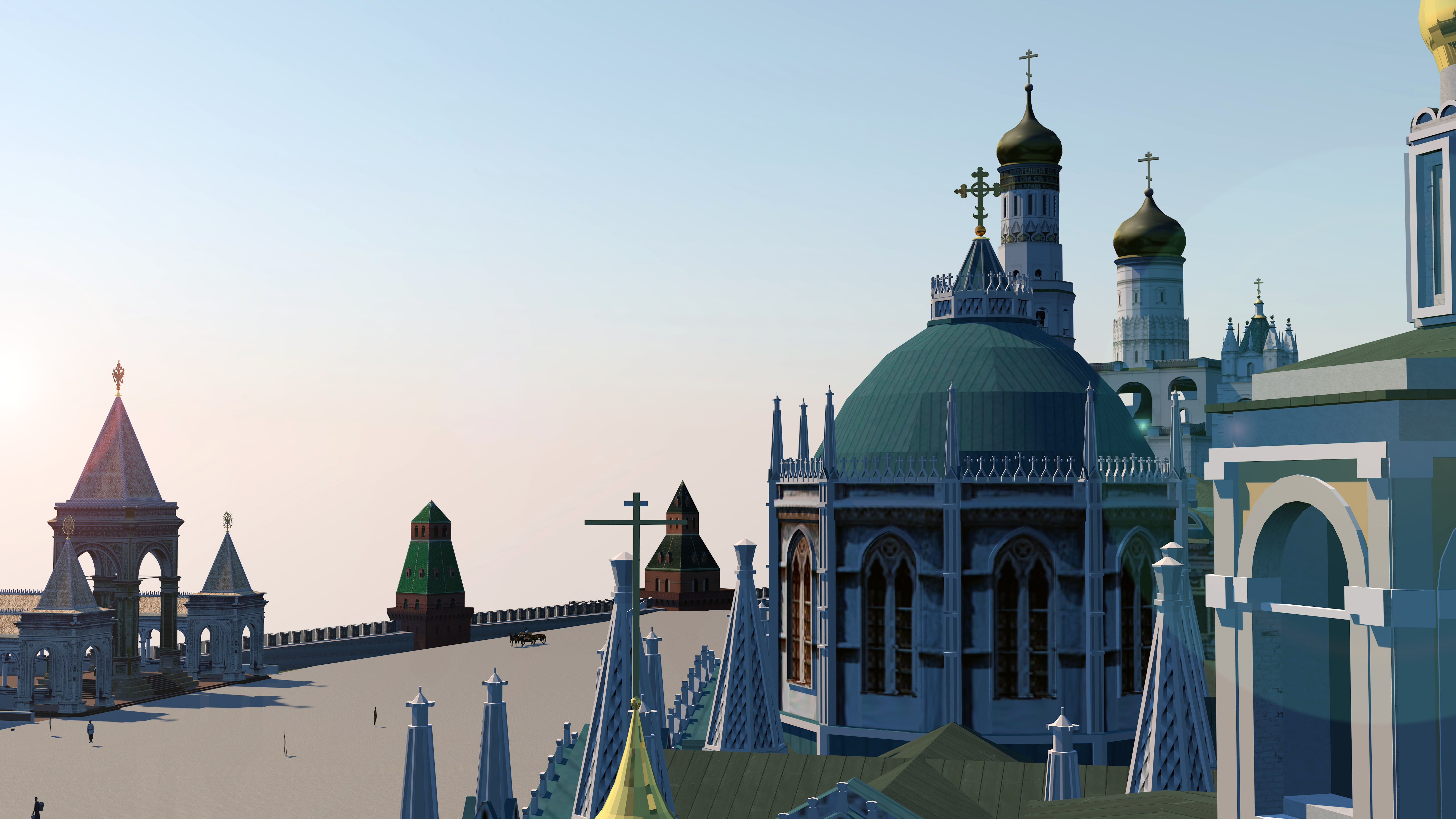 Kremlin 1916 Low-poly 3D model_33