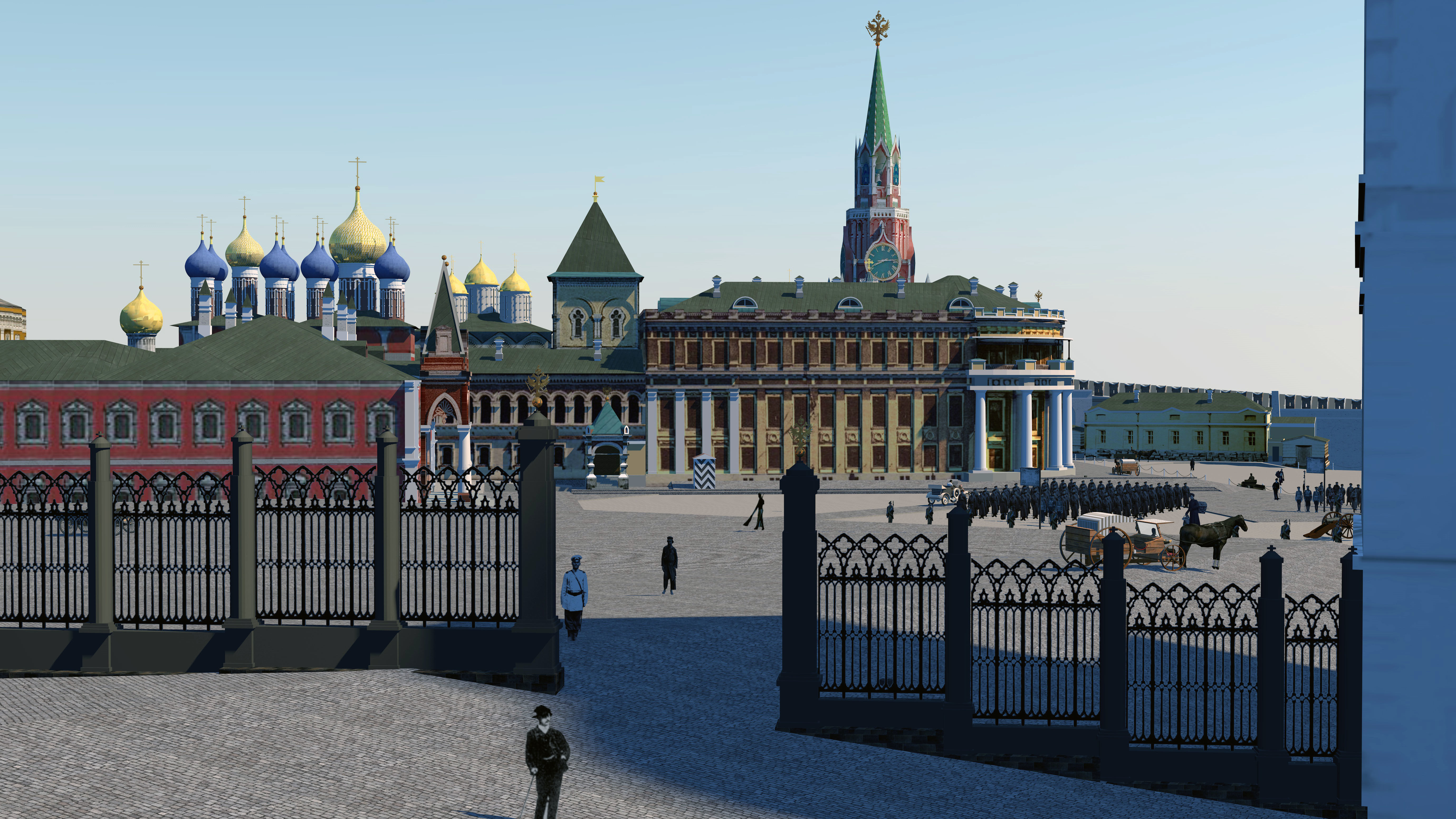 Kremlin 1916 Low-poly 3D model_16