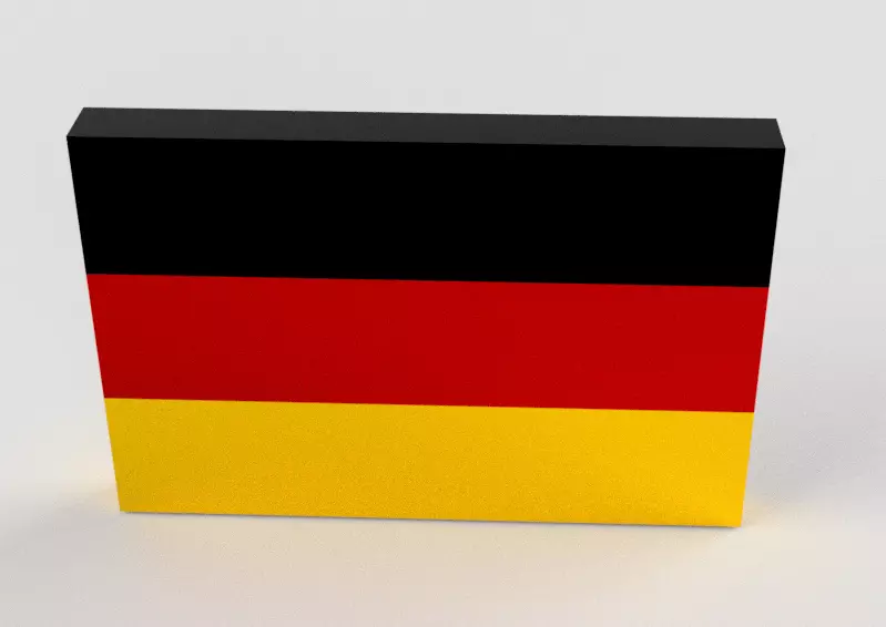 Germany 3d flag Free 3D model