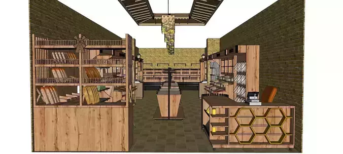 organic market 3D model