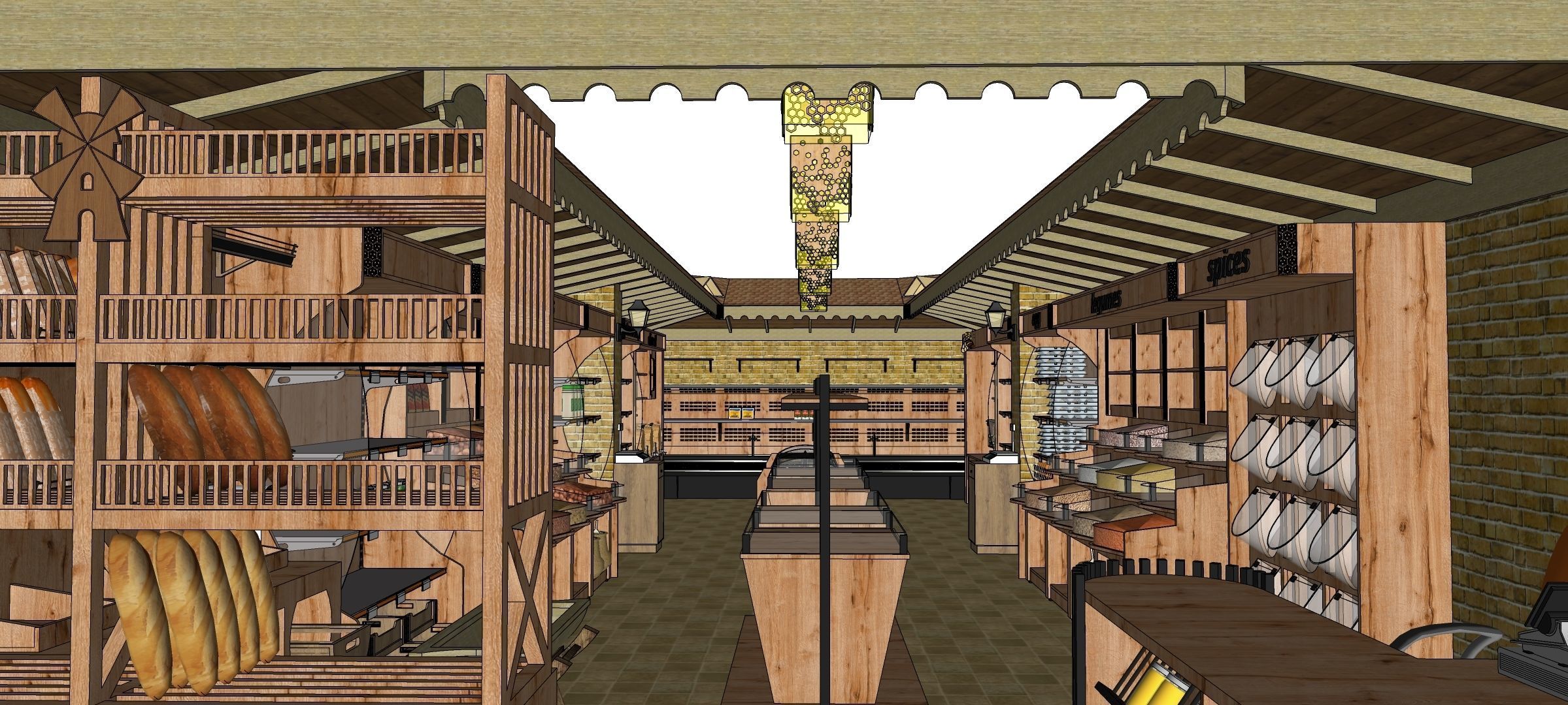 organic market 3D model_3