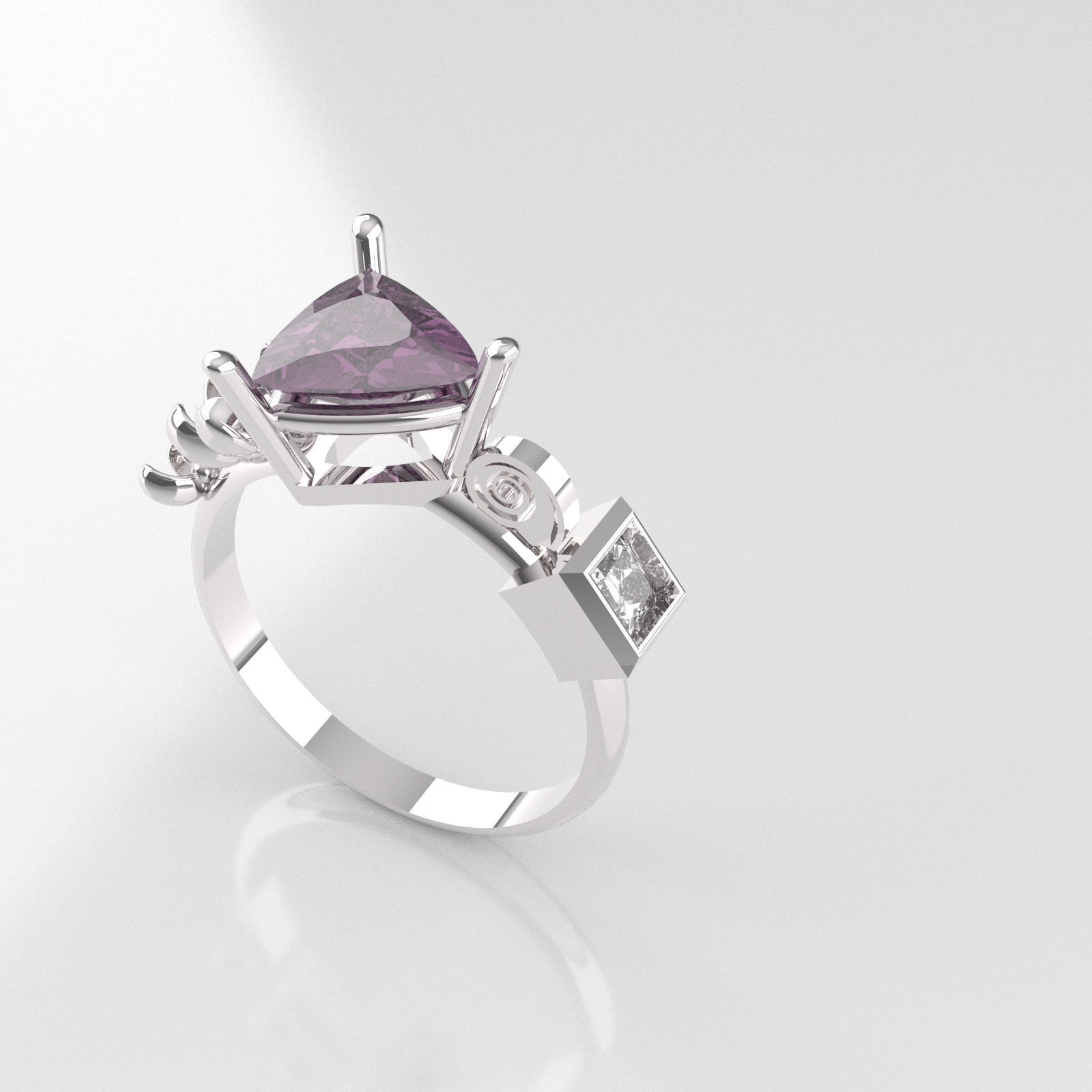 Nar109 amethyst and diamond ring 3D print model_4