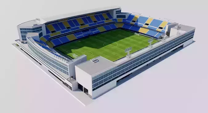 Estadio Nuevo Mirandilla - Cadiz Spain 3D model