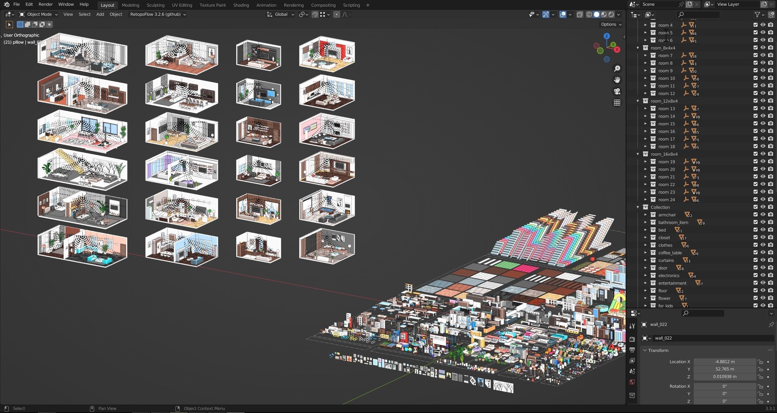 Interior 7 Low-poly 3D model_67