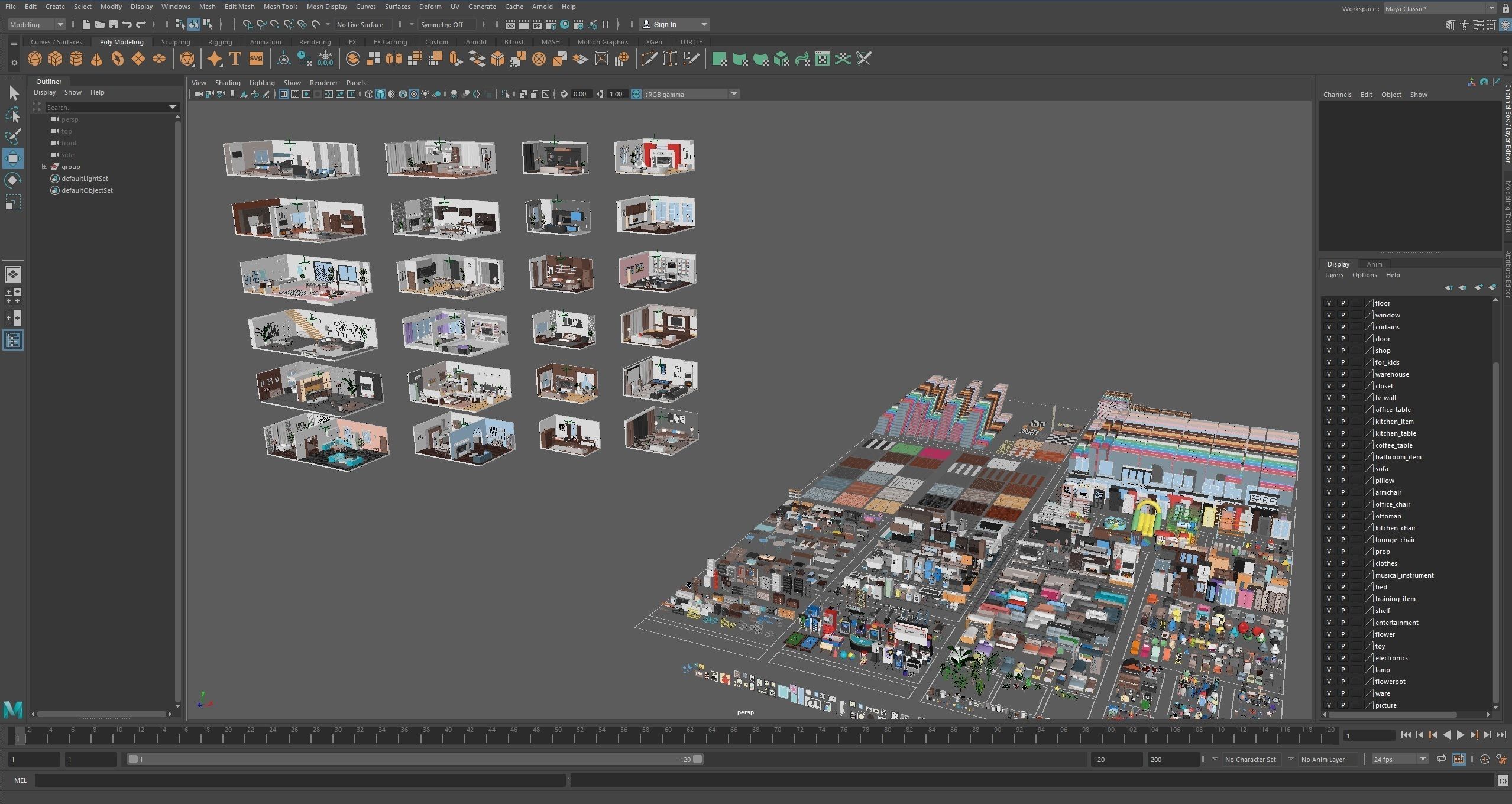 Interior 7 Low-poly 3D model_70