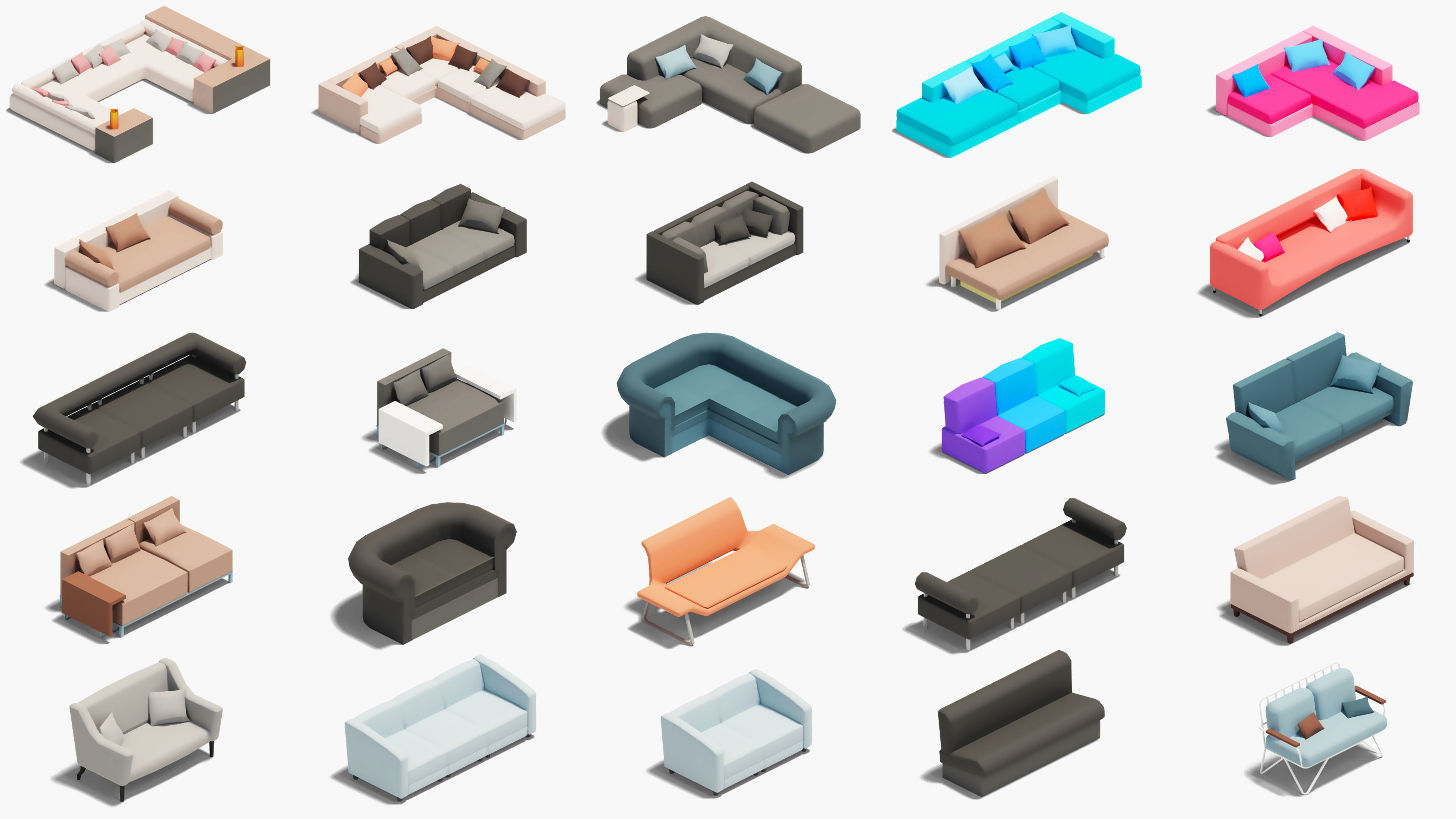 Interior 7 Low-poly 3D model_38