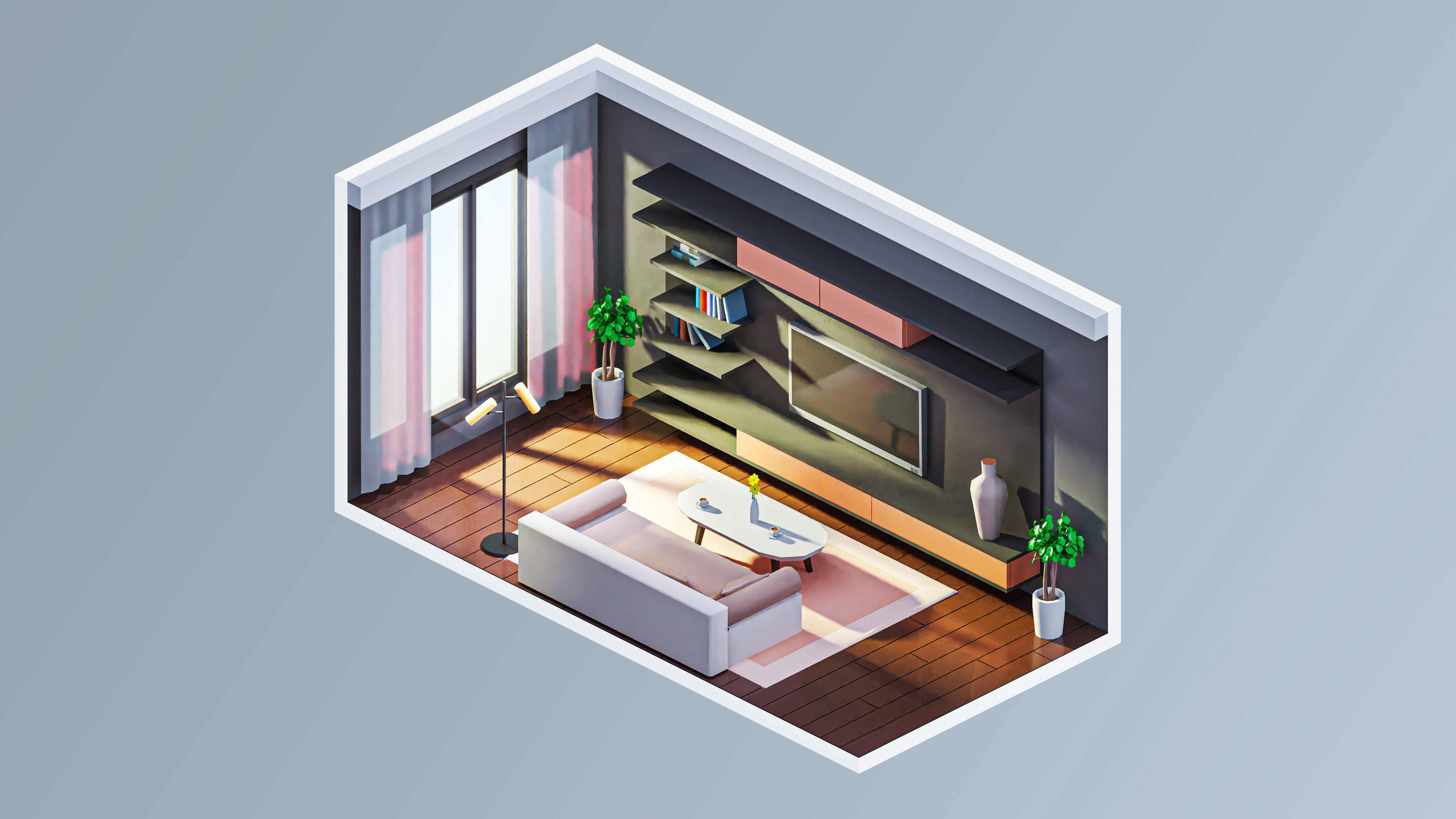Interior 7 Low-poly 3D model_31