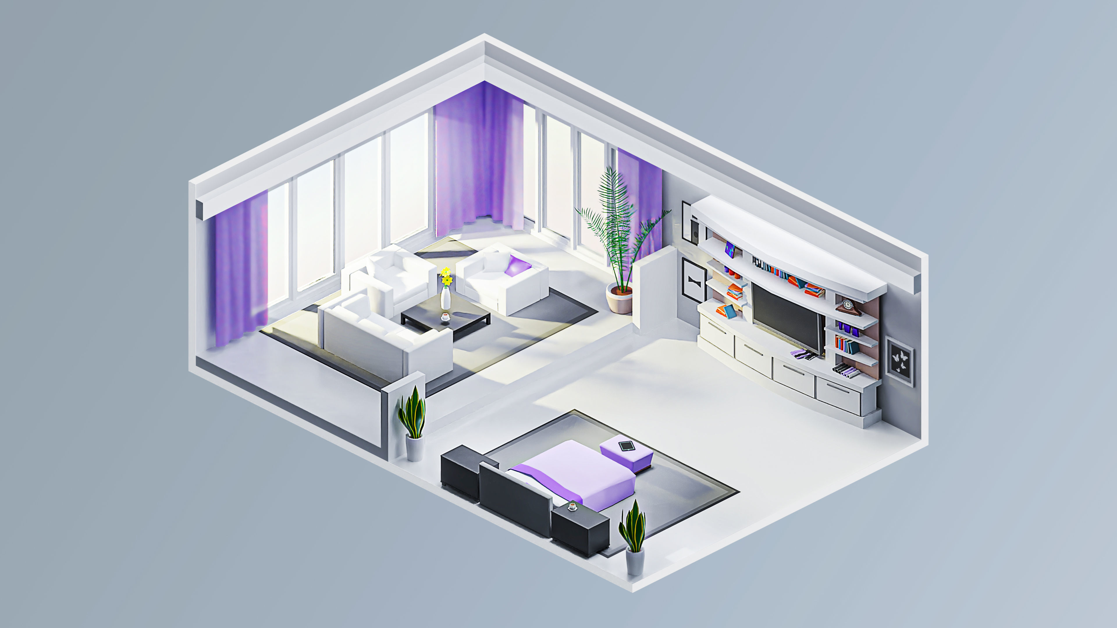 Interior 7 Low-poly 3D model_18
