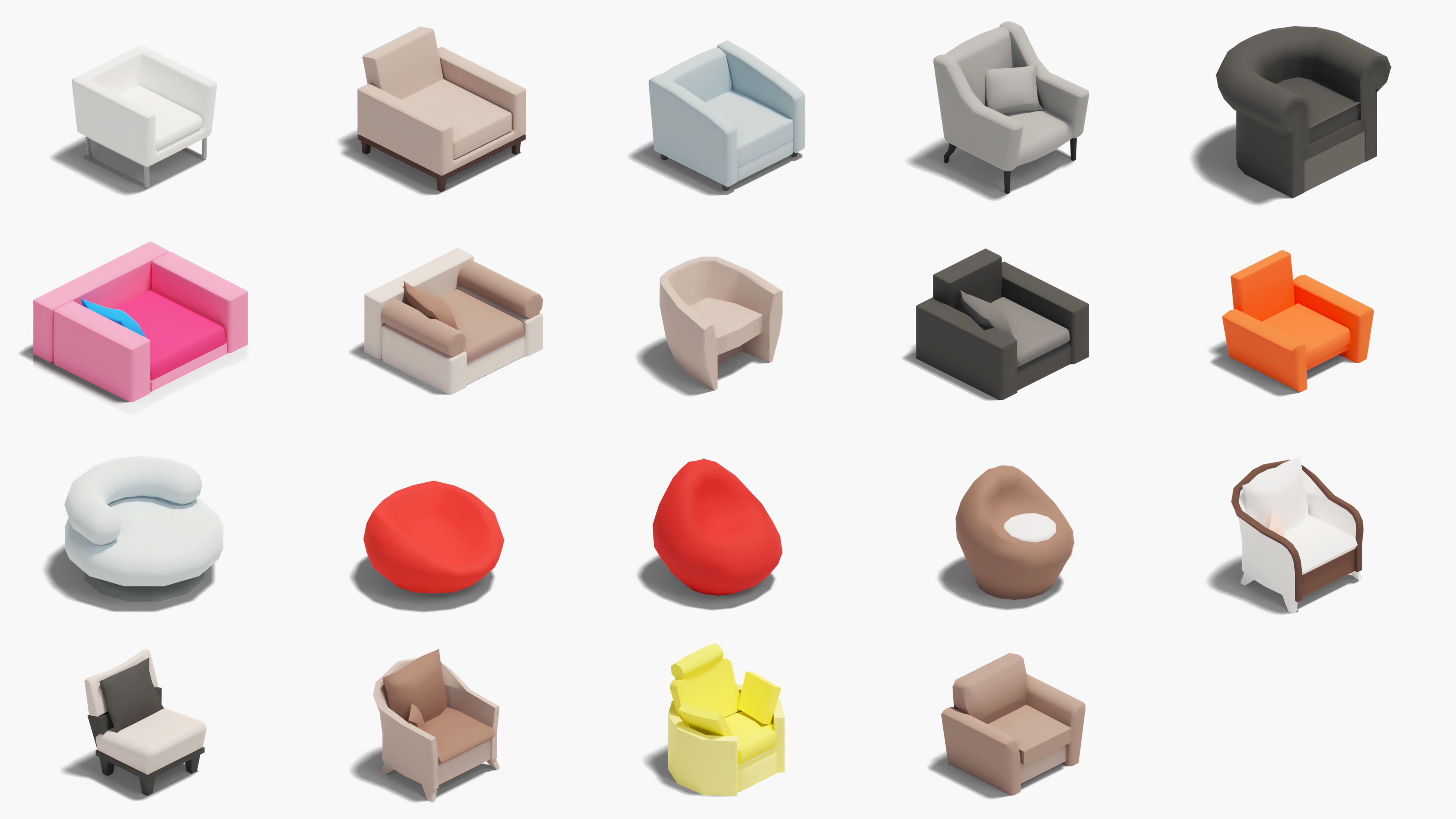 Interior 7 Low-poly 3D model_35