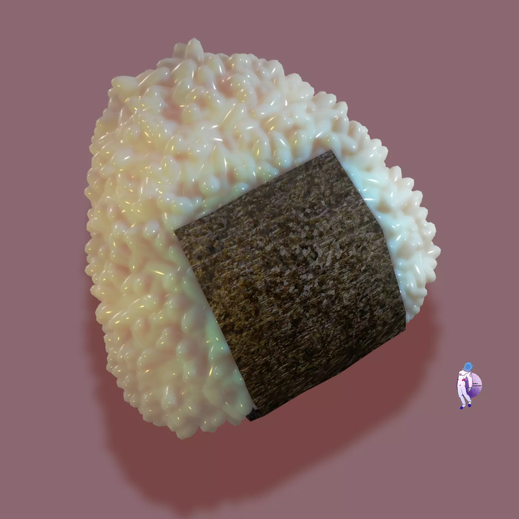 Onigiri Ball 3D model_0