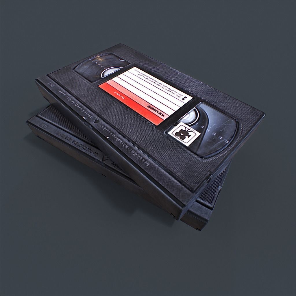 VHS Tapes Low-poly 3D model_3