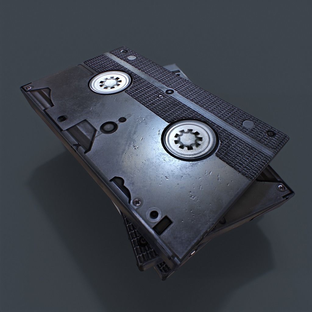 VHS Tapes Low-poly 3D model_8