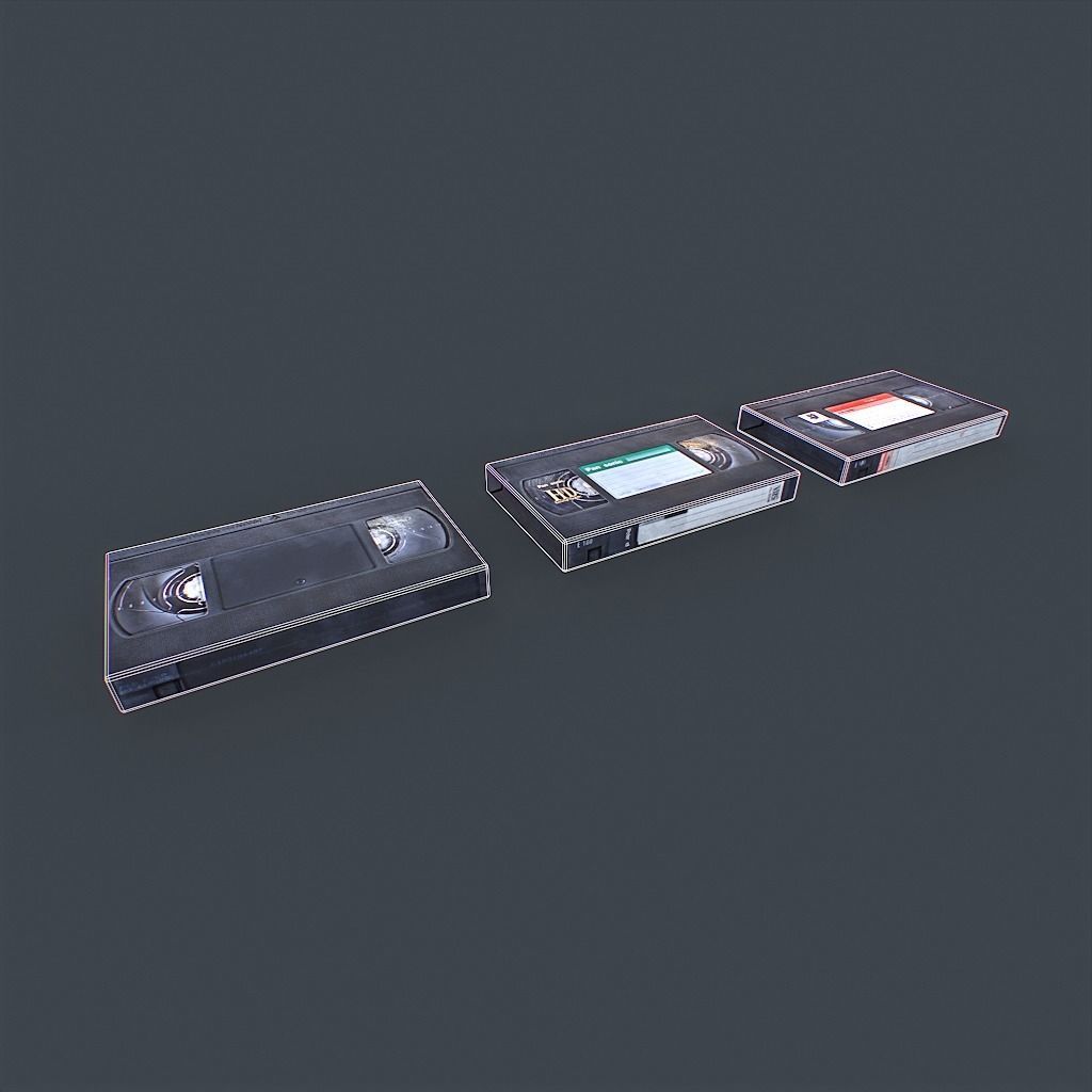 VHS Tapes Low-poly 3D model_15