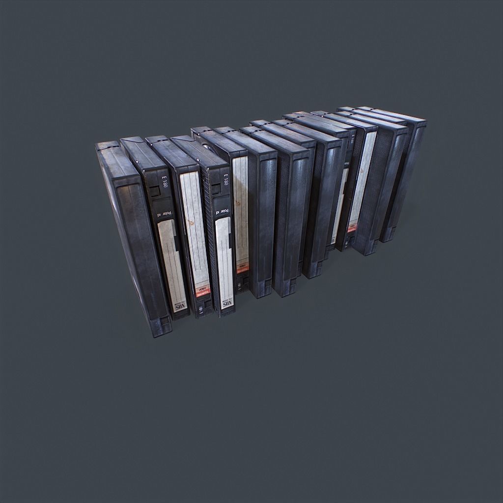 VHS Tapes Low-poly 3D model_14