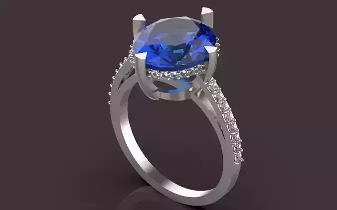 fashion oval ring Sculpture jewelry gold