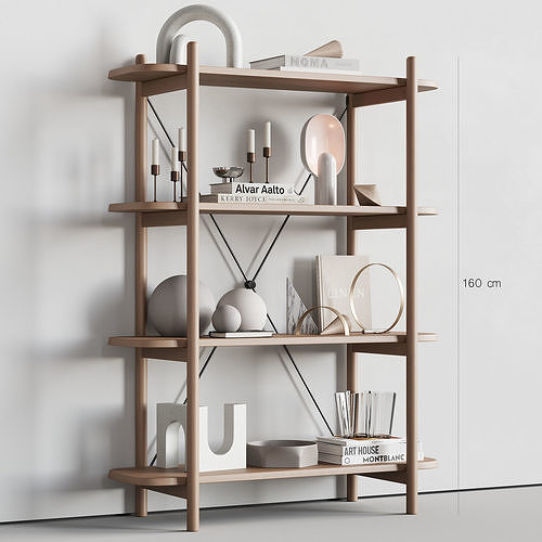 085 BROSA Dominic Narrow Bookshelf 00 3D model