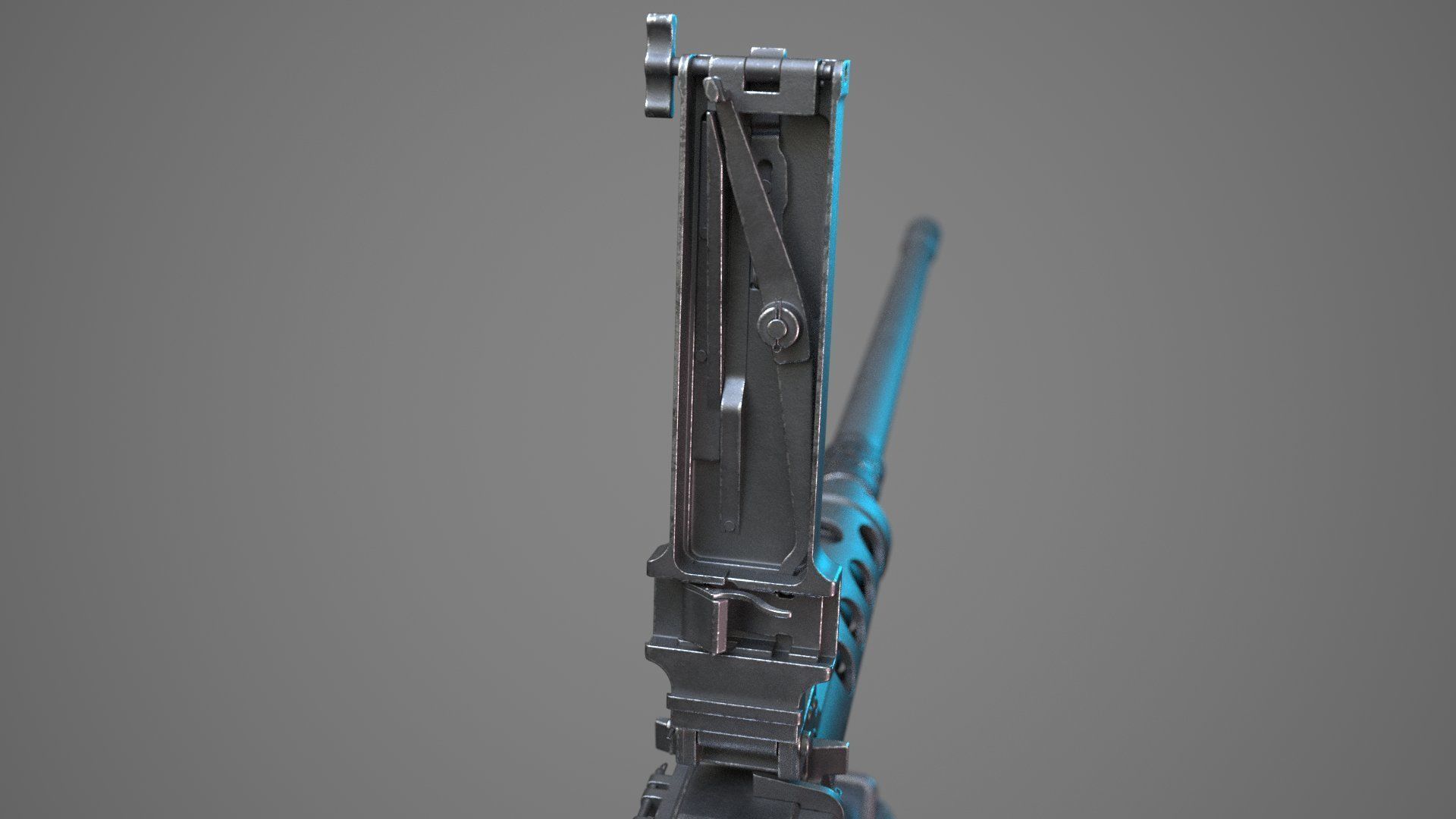 M2 Browning 50 CAL Machine Gun HQ 3D model_14