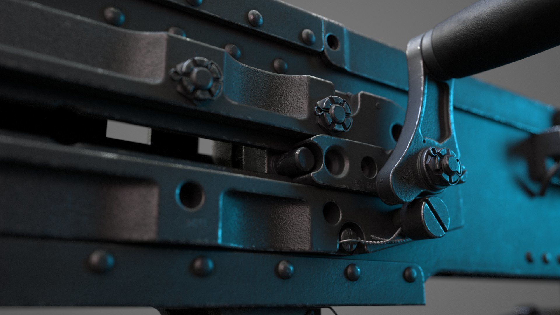 M2 Browning 50 CAL Machine Gun HQ 3D model_4