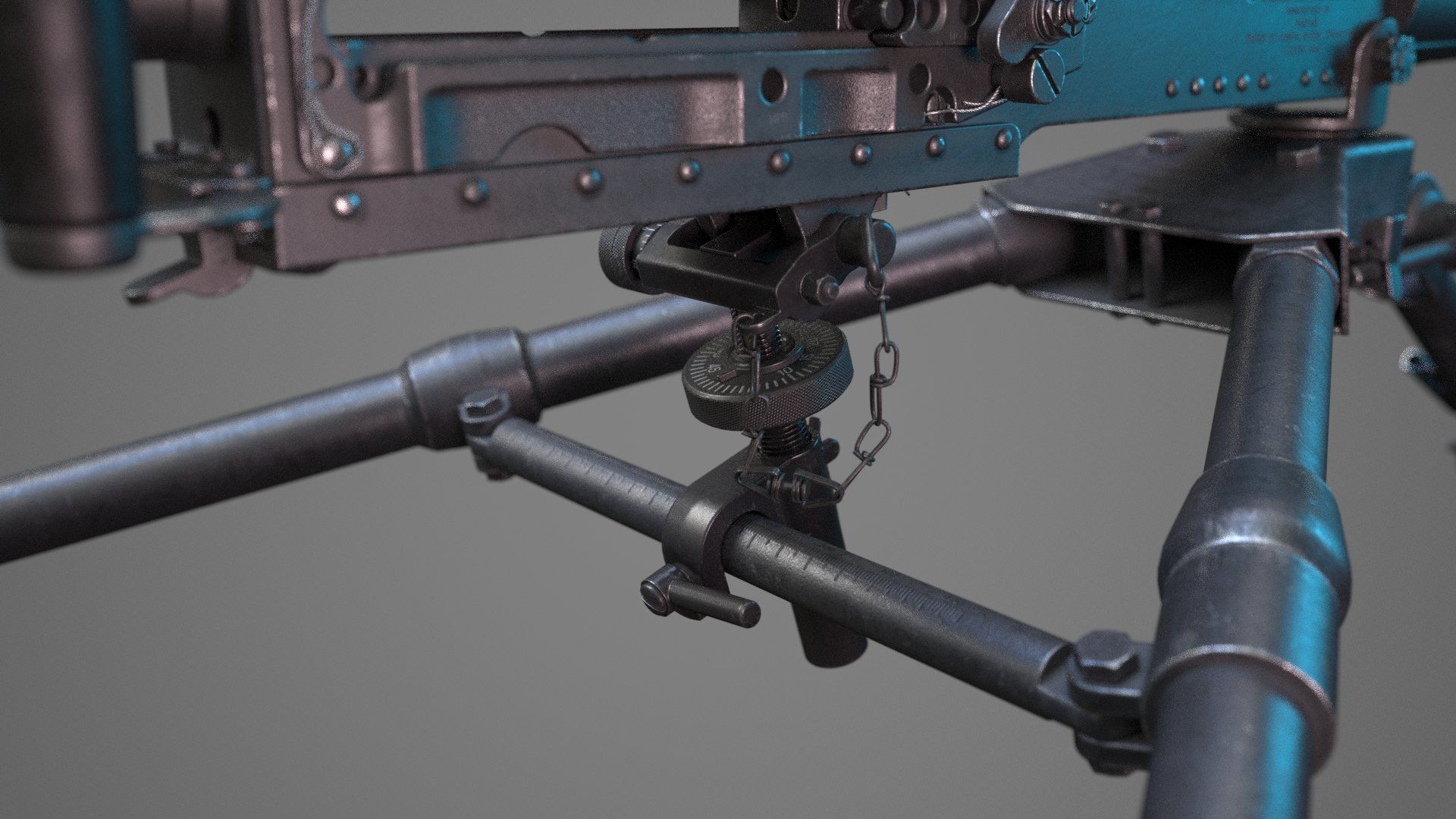 M2 Browning 50 CAL Machine Gun HQ 3D model_17