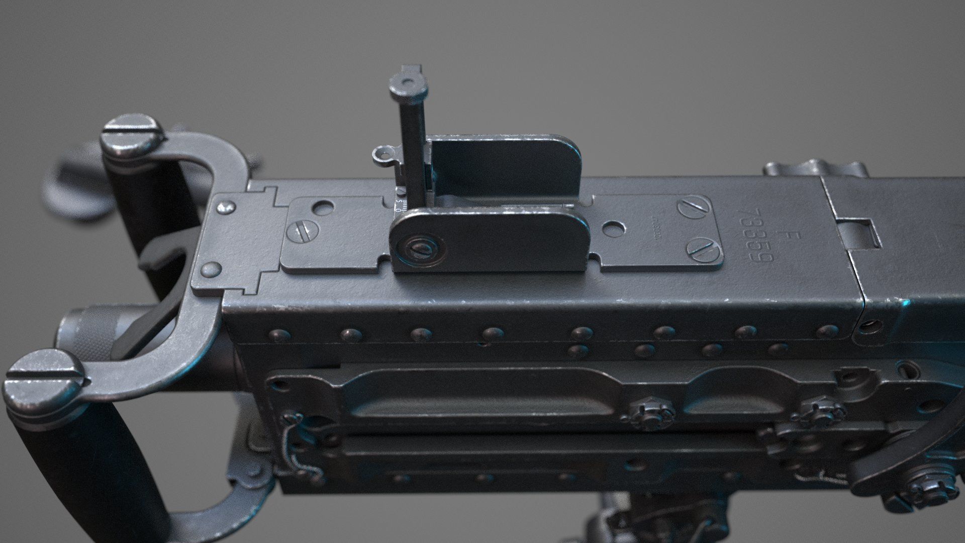 M2 Browning 50 CAL Machine Gun HQ 3D model_6