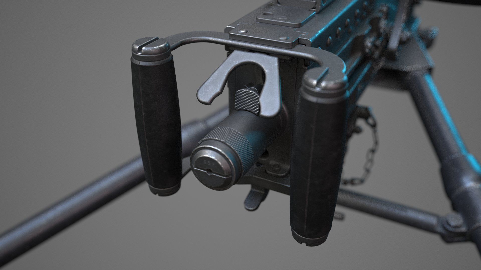 M2 Browning 50 CAL Machine Gun HQ 3D model_5
