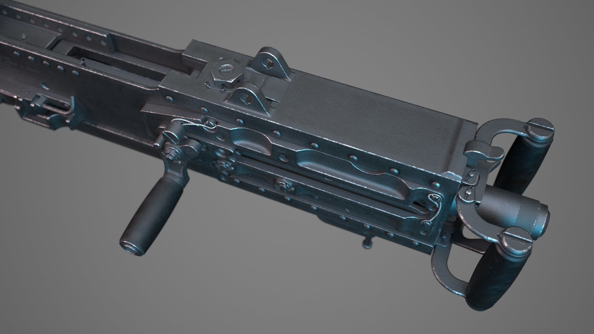 M2 Browning 50 CAL Machine Gun HQ 3D model_27