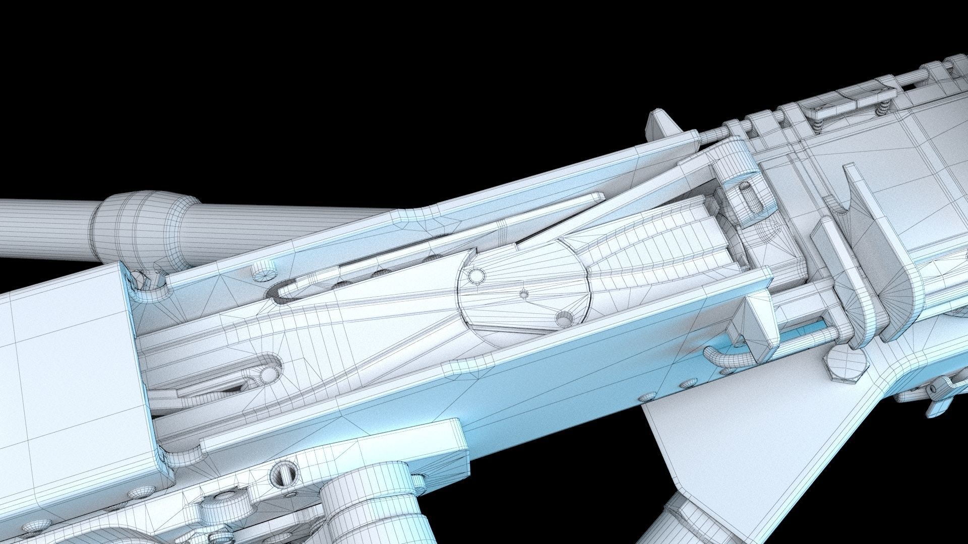 M2 Browning 50 CAL Machine Gun HQ 3D model_34