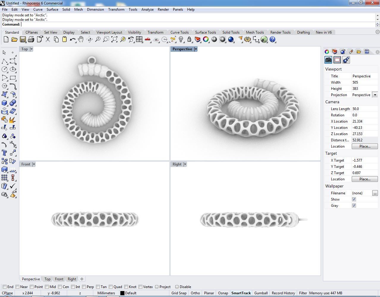 Pendant 074 3D print model_4