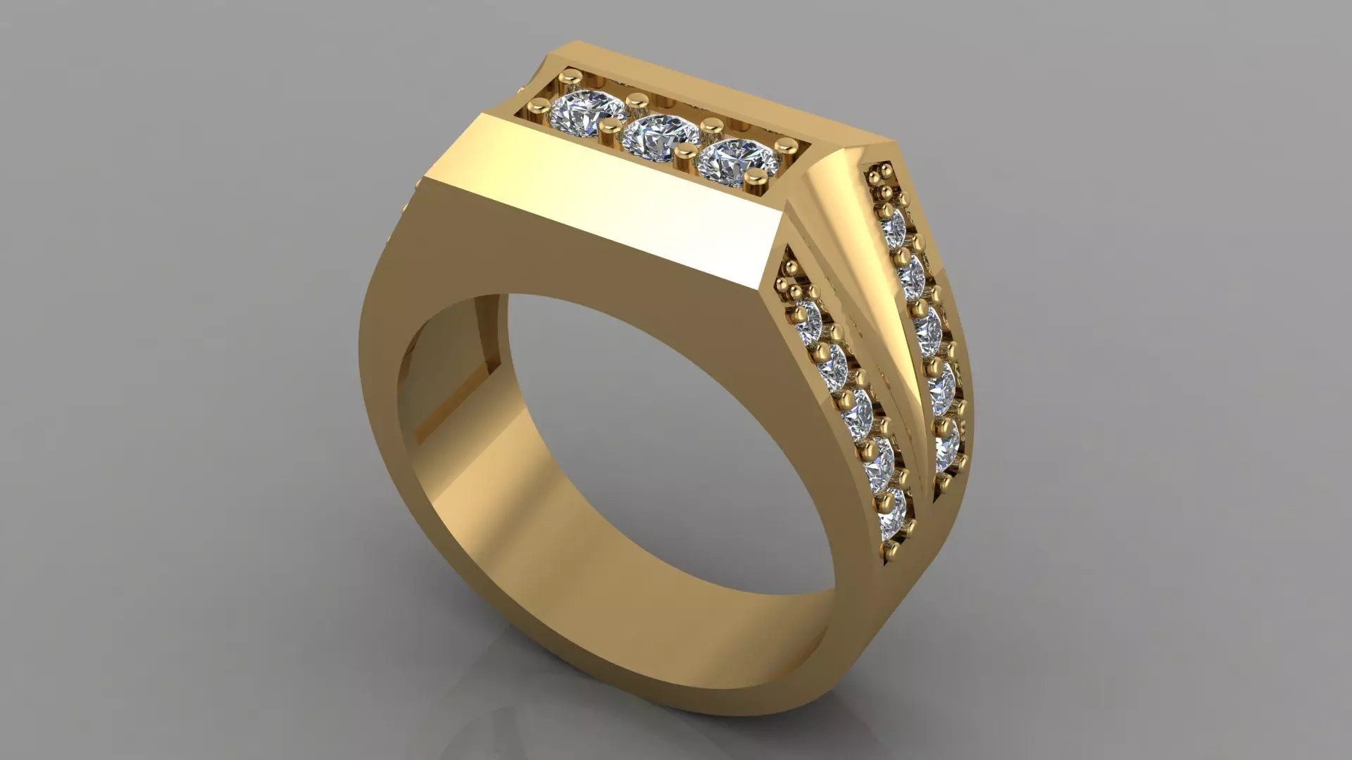 man ring 3D print model_0