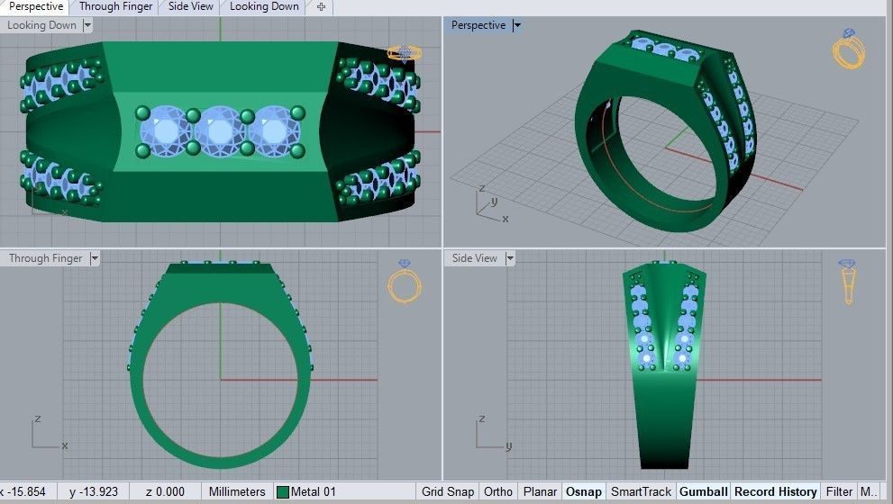 man ring 3D print model_4