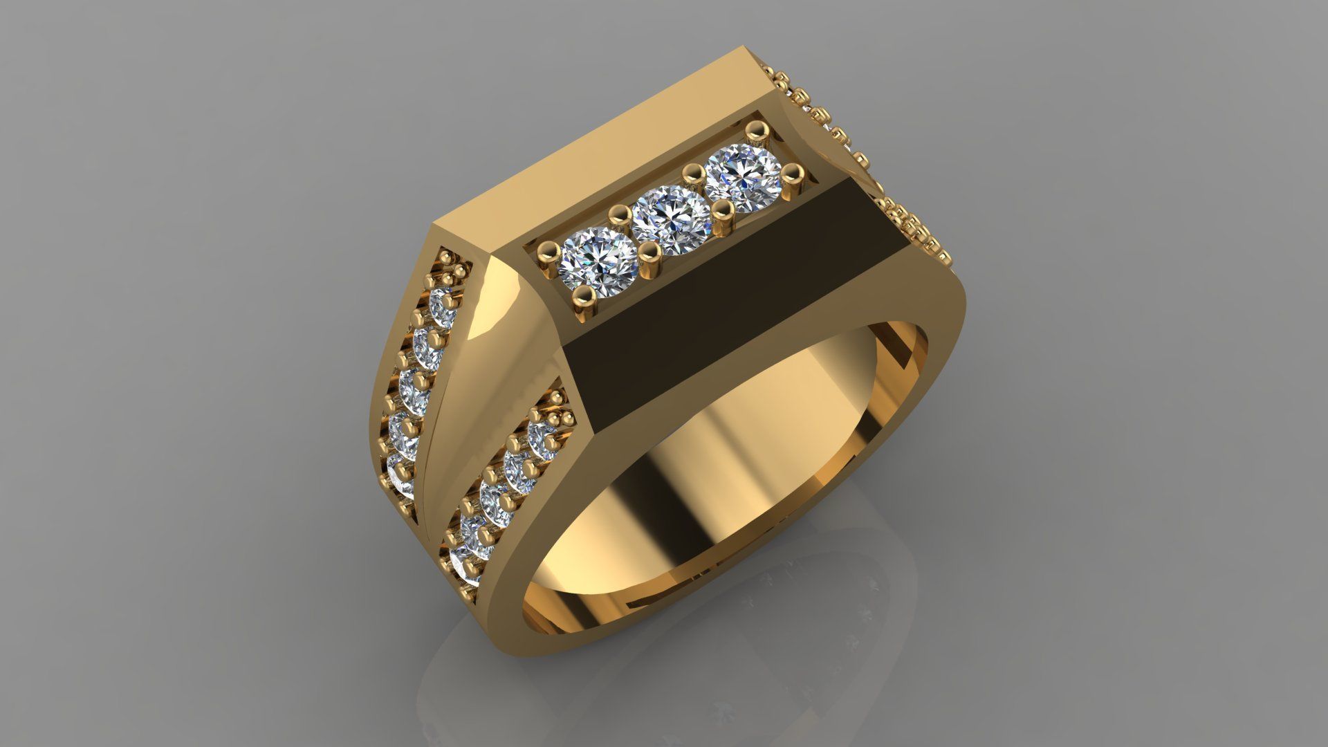 man ring 3D print model_1
