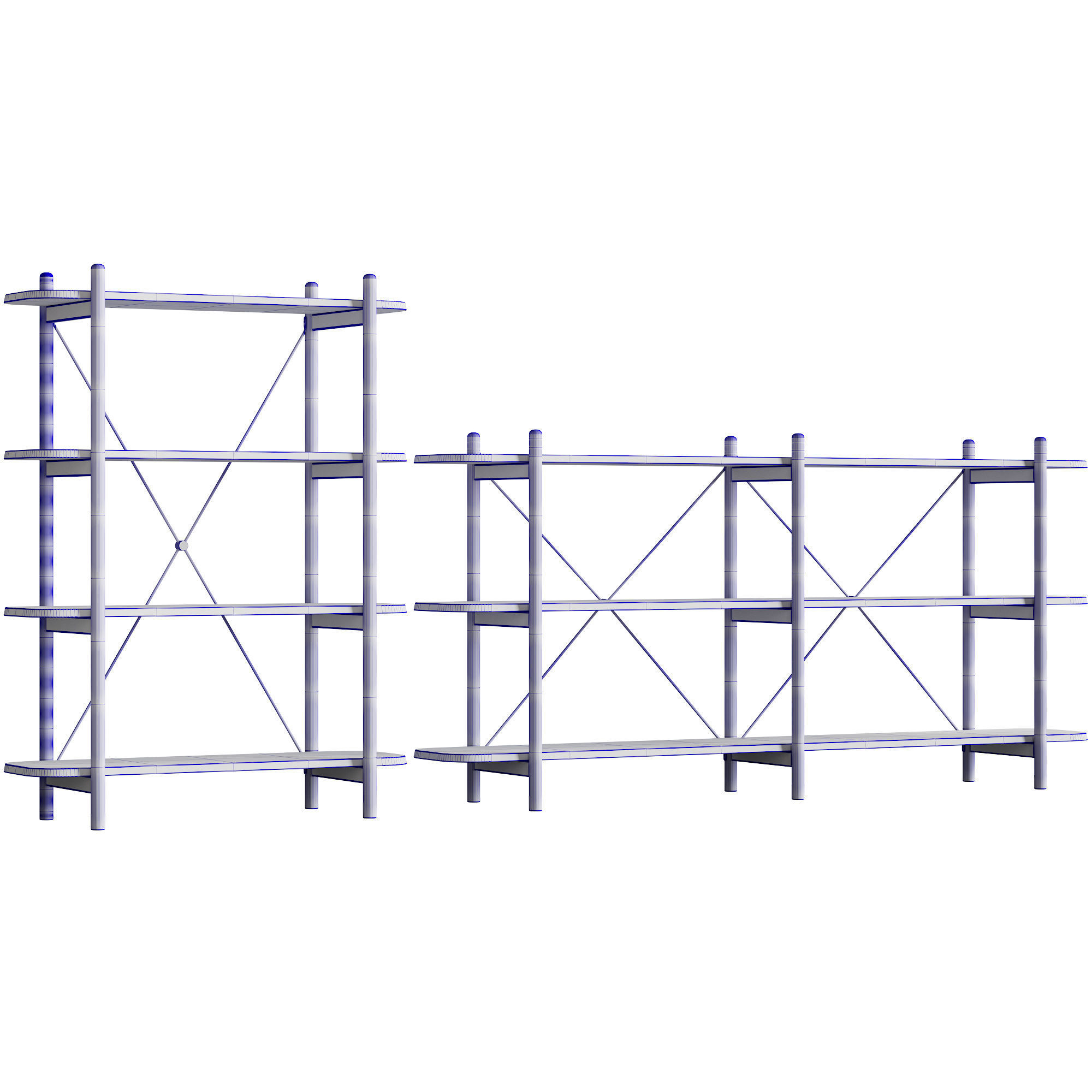 087 BROSA Dominic Narrow AND Wide Bookshelfs 00 3D model_11