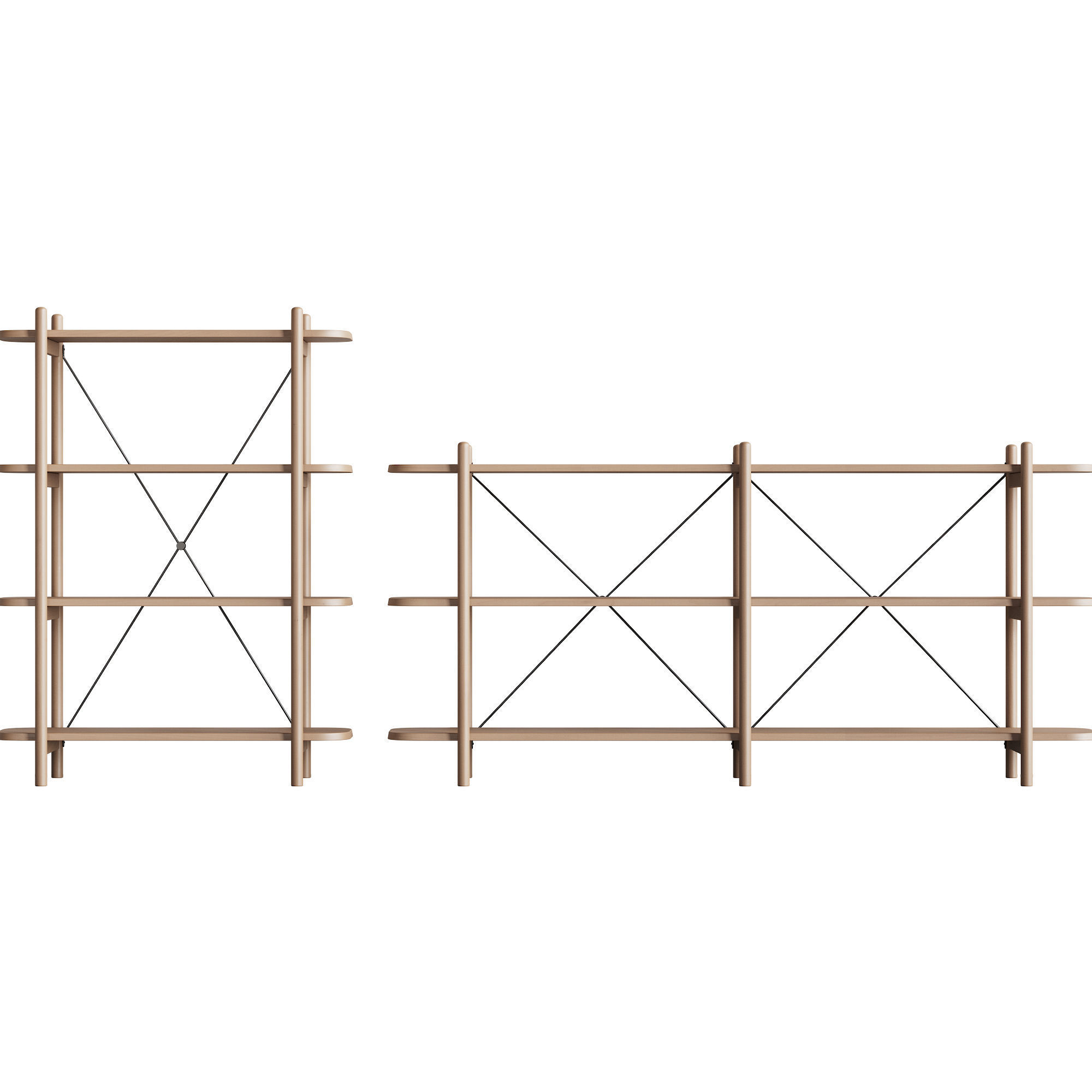 087 BROSA Dominic Narrow AND Wide Bookshelfs 00 3D model_4