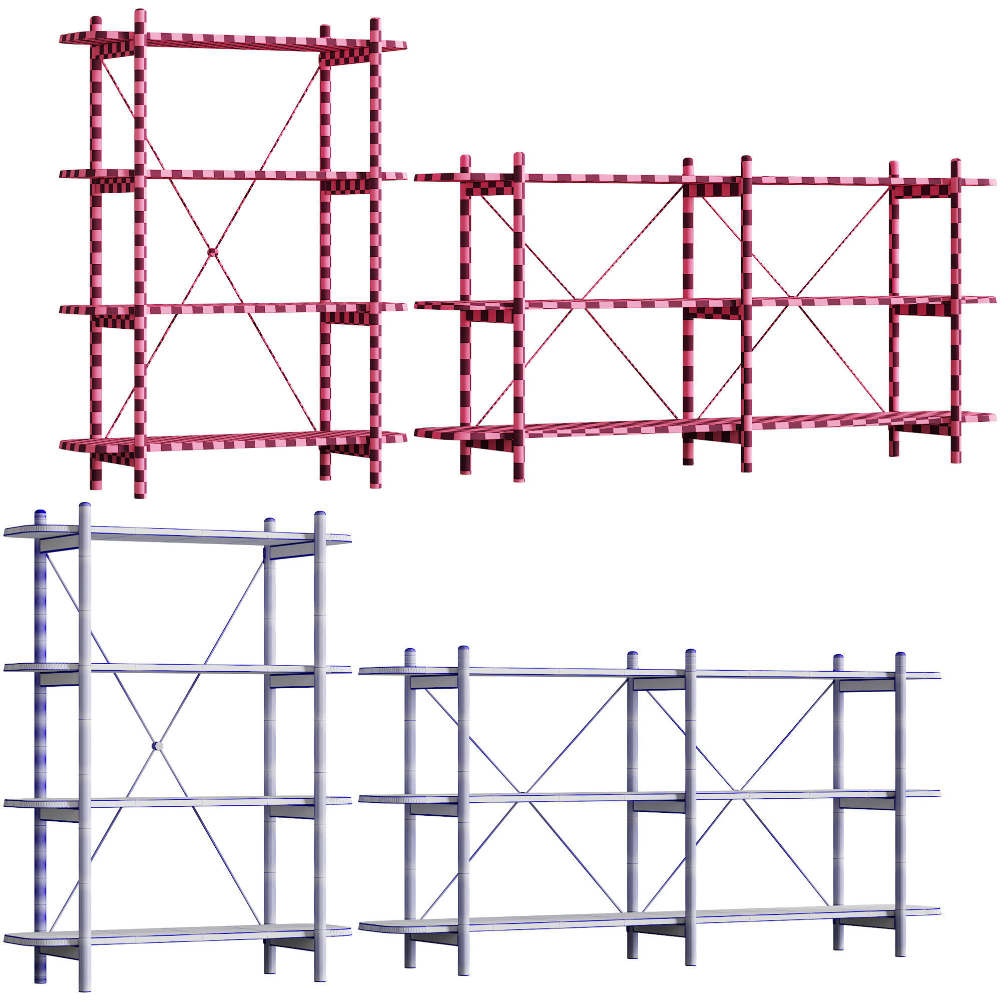 087 BROSA Dominic Narrow AND Wide Bookshelfs 00 3D model_10